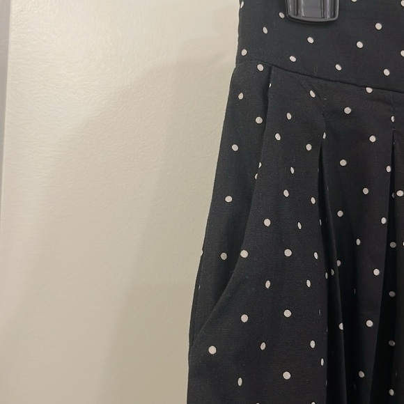 Black Polkadot Maxi Skirt L - Picture 3 of 4